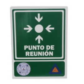 SEÑAL INTERACTIVA (QR) PUNTO DE REUNION 20X26 CM