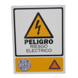 SEÑAL INTERACTIVA (QR) RIESGO ELECTRICO 20X26 CM