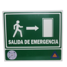 SEÑAL INTERACTIVA (QR) SALIDA DE EMERGENCIA 30X26 CM