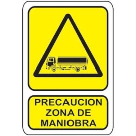 SEÑALAMIENTO PRECAUCION ZONA DE MANIOBRA 30X40