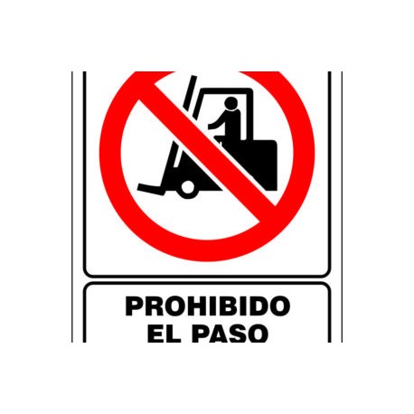 SEÑALAMIENTO PROHIBIDO ENTRAR MONTACARGAS 30×40