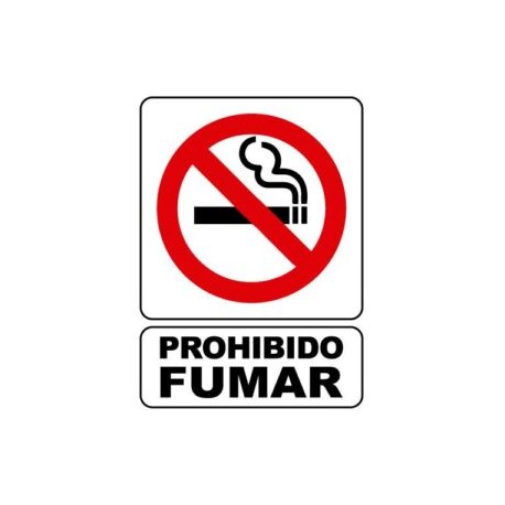 SEÑALAMIENTO PROHIBIDO FUMAR 25X30