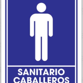 SEÑALAMIENTO SANITARIO CABALLEROS 20X25