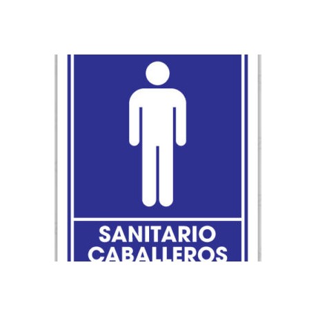 SEÑALAMIENTO SANITARIO CABALLEROS 20X25